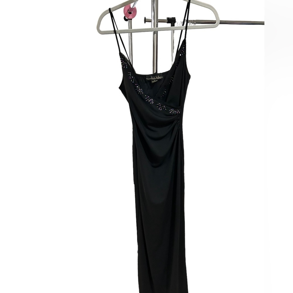 Nicole Miller Black Beaded Accent Dress - Picture 2 of 7